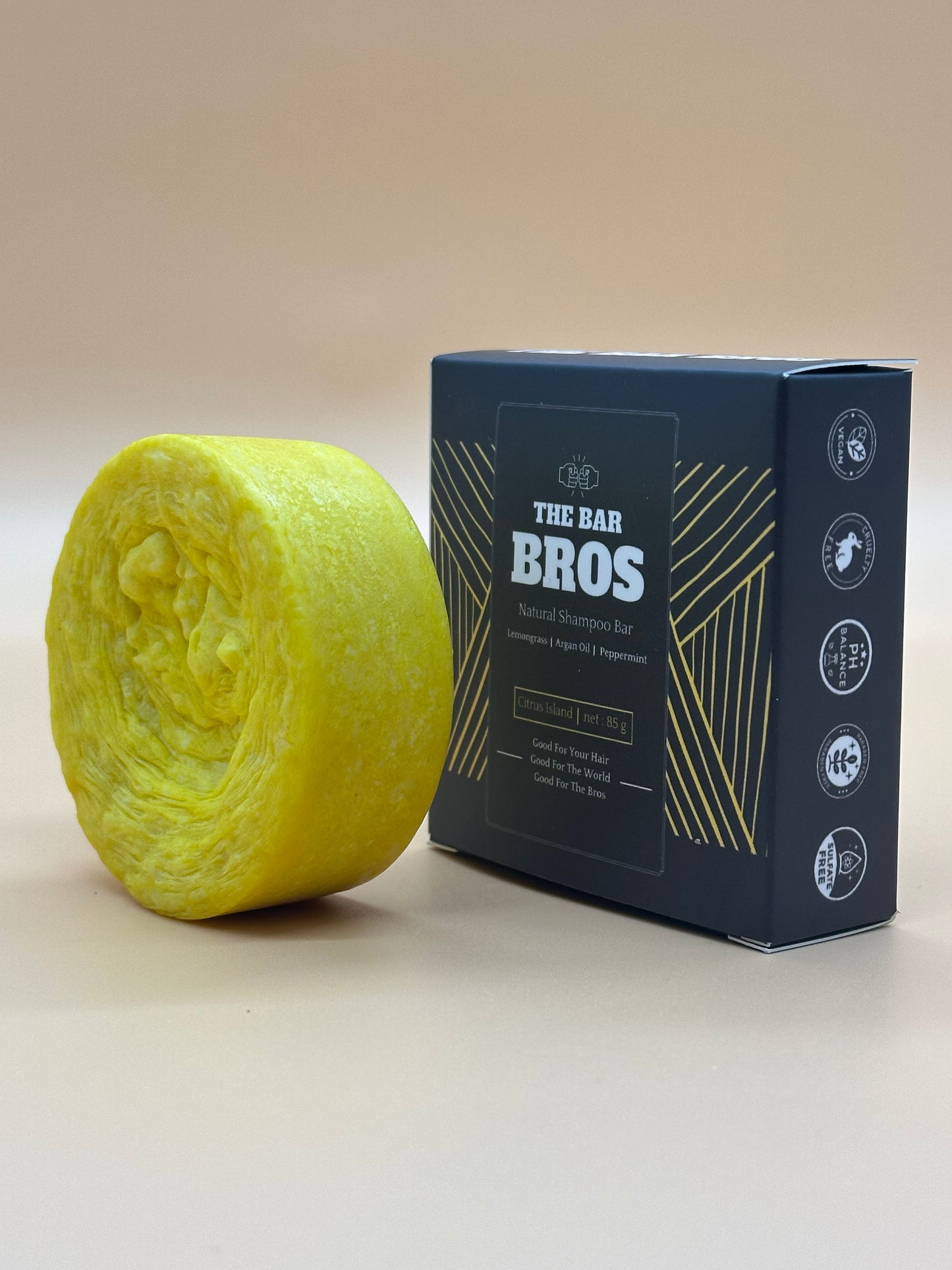 TheBarBros Citrus Island Shampoo Bar With Package